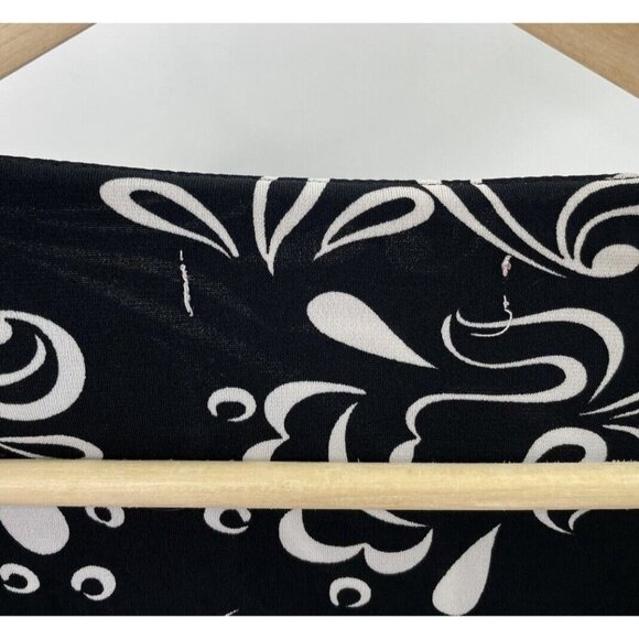 Unbranded Women’s Geometric Print Liquid Knit Beaded Blouse See Measurements‎ - Picture 6 of 8